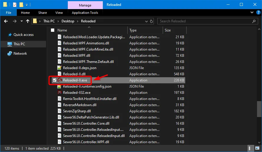 Run Reloaded-II.exe to open Reloaded 2.5 ReMIX.