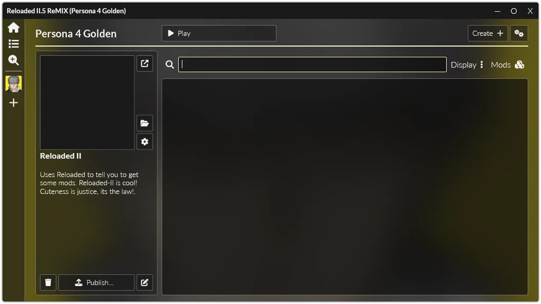 Persona 4 Golden opened in Reloaded.