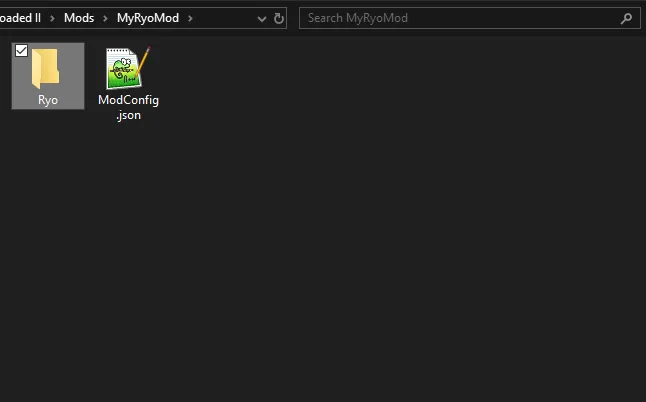 Ryo mod with Ryo folder.