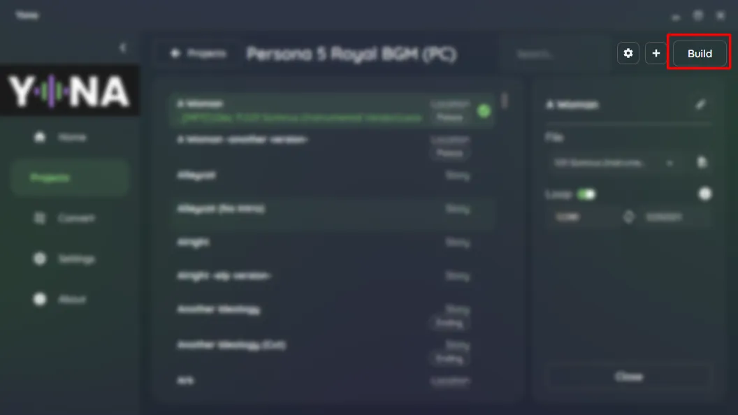 Build your project by clicking the Build button in the top-right of the Project Page.