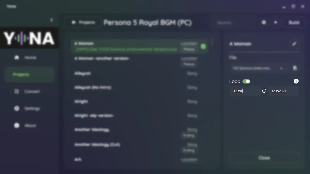 Set the file's loop settings in the Track Panel.