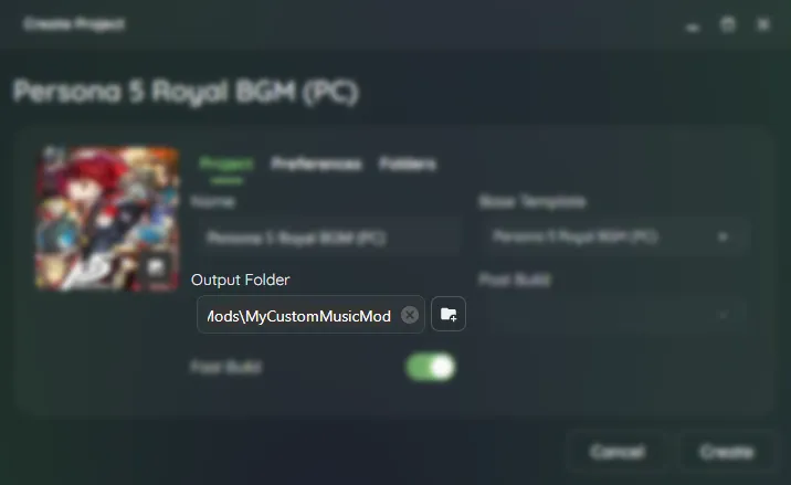 Find and select your mod's folder.